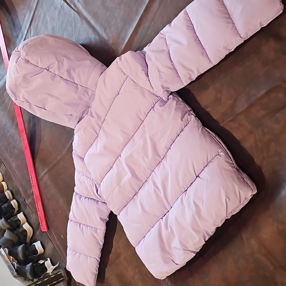 Toddler Girls Puffer Jacket - Iris Pop warm 5T NWT - Picture 8 of 8